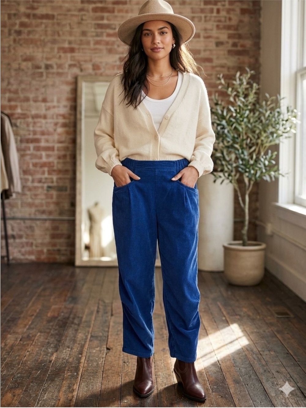 We The Free Fine Corduroy Blue Pants XS